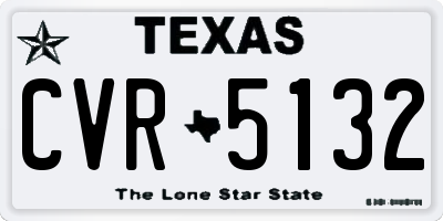 TX license plate CVR5132