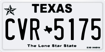 TX license plate CVR5175