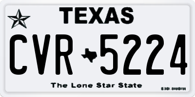 TX license plate CVR5224