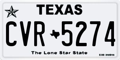 TX license plate CVR5274