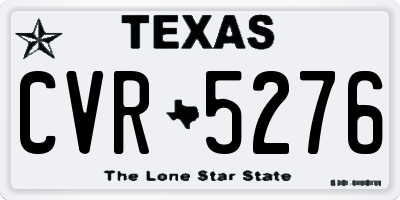 TX license plate CVR5276