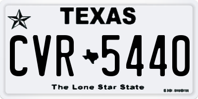 TX license plate CVR5440