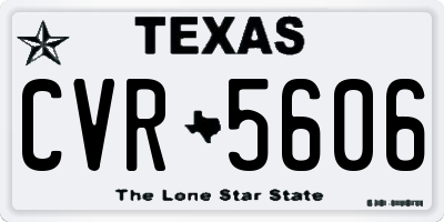 TX license plate CVR5606