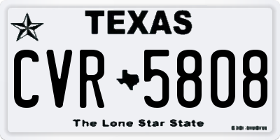 TX license plate CVR5808
