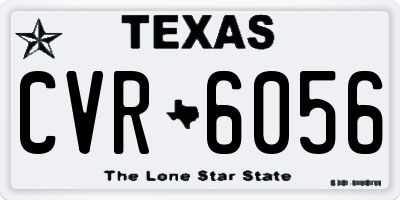 TX license plate CVR6056