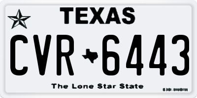 TX license plate CVR6443