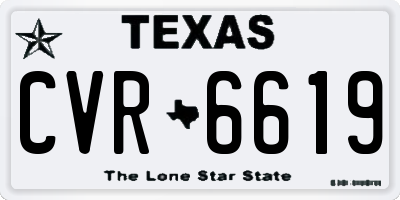 TX license plate CVR6619