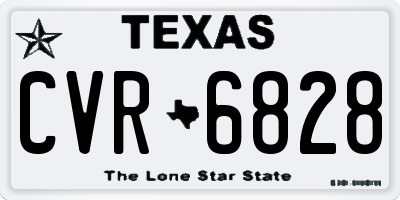 TX license plate CVR6828