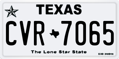 TX license plate CVR7065