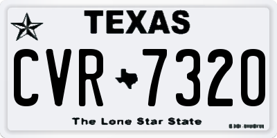 TX license plate CVR7320