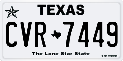 TX license plate CVR7449