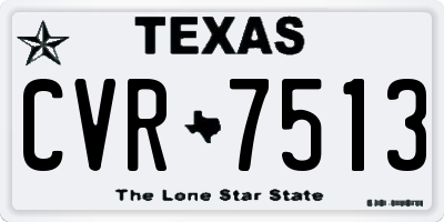 TX license plate CVR7513
