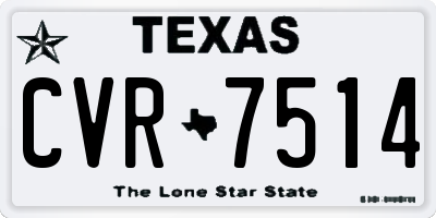 TX license plate CVR7514