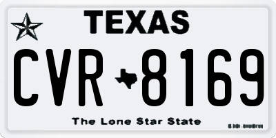 TX license plate CVR8169