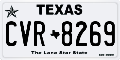TX license plate CVR8269