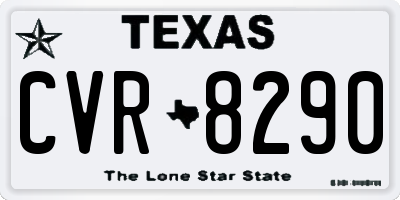 TX license plate CVR8290