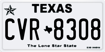TX license plate CVR8308