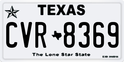 TX license plate CVR8369
