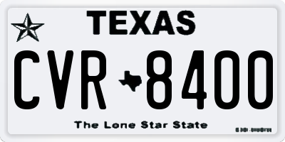TX license plate CVR8400