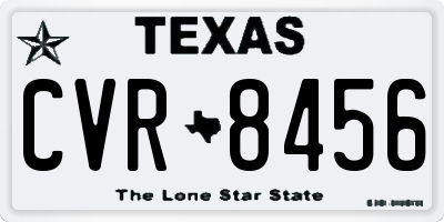 TX license plate CVR8456