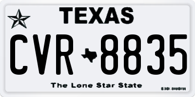 TX license plate CVR8835