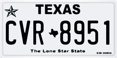 TX license plate CVR8951