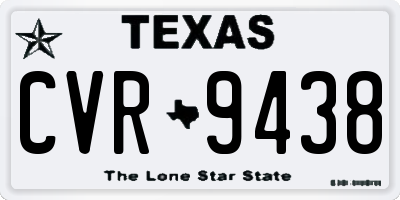 TX license plate CVR9438