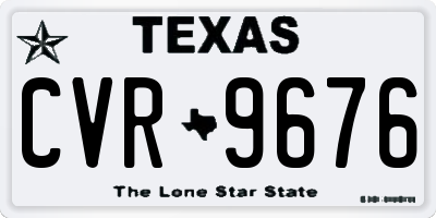 TX license plate CVR9676