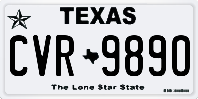 TX license plate CVR9890