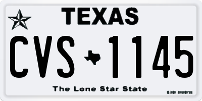 TX license plate CVS1145