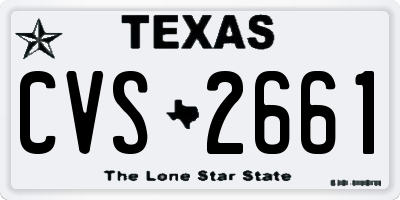 TX license plate CVS2661