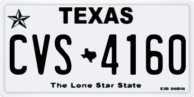 TX license plate CVS4160