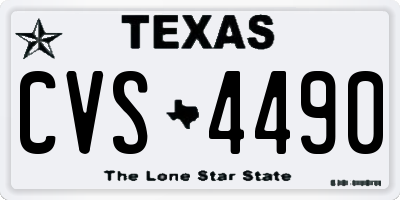 TX license plate CVS4490