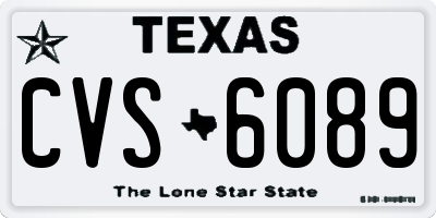TX license plate CVS6089