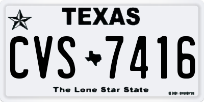 TX license plate CVS7416