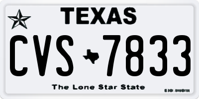 TX license plate CVS7833