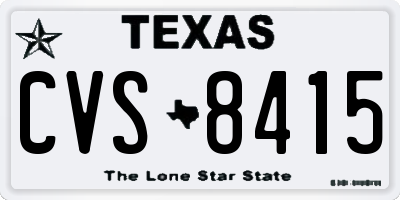 TX license plate CVS8415