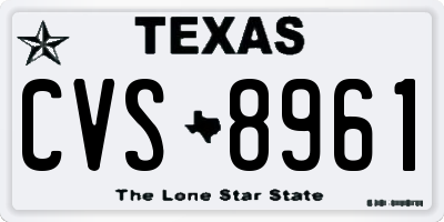 TX license plate CVS8961