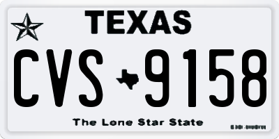 TX license plate CVS9158