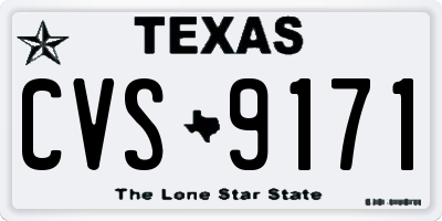 TX license plate CVS9171