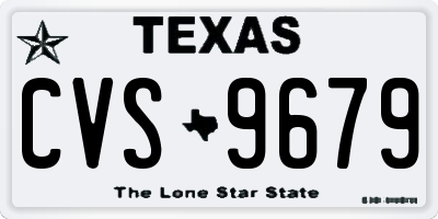 TX license plate CVS9679