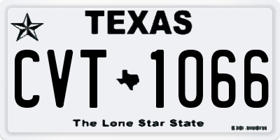 TX license plate CVT1066