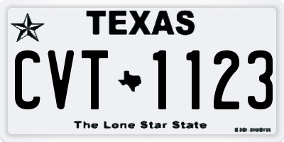 TX license plate CVT1123