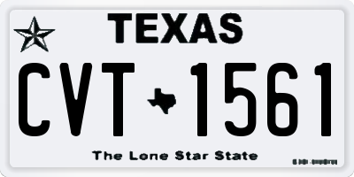 TX license plate CVT1561