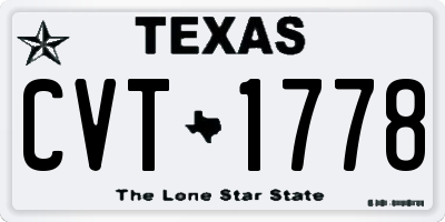 TX license plate CVT1778