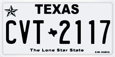 TX license plate CVT2117