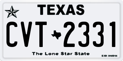 TX license plate CVT2331