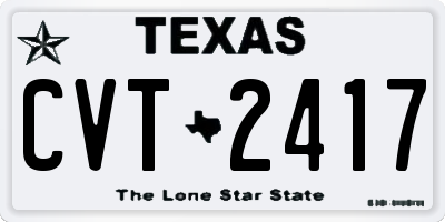 TX license plate CVT2417