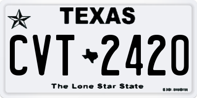 TX license plate CVT2420