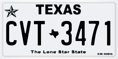 TX license plate CVT3471